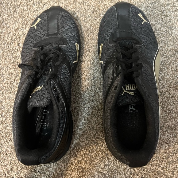 Puma womens Black and Gold Sneakers - Picture 1 of 2